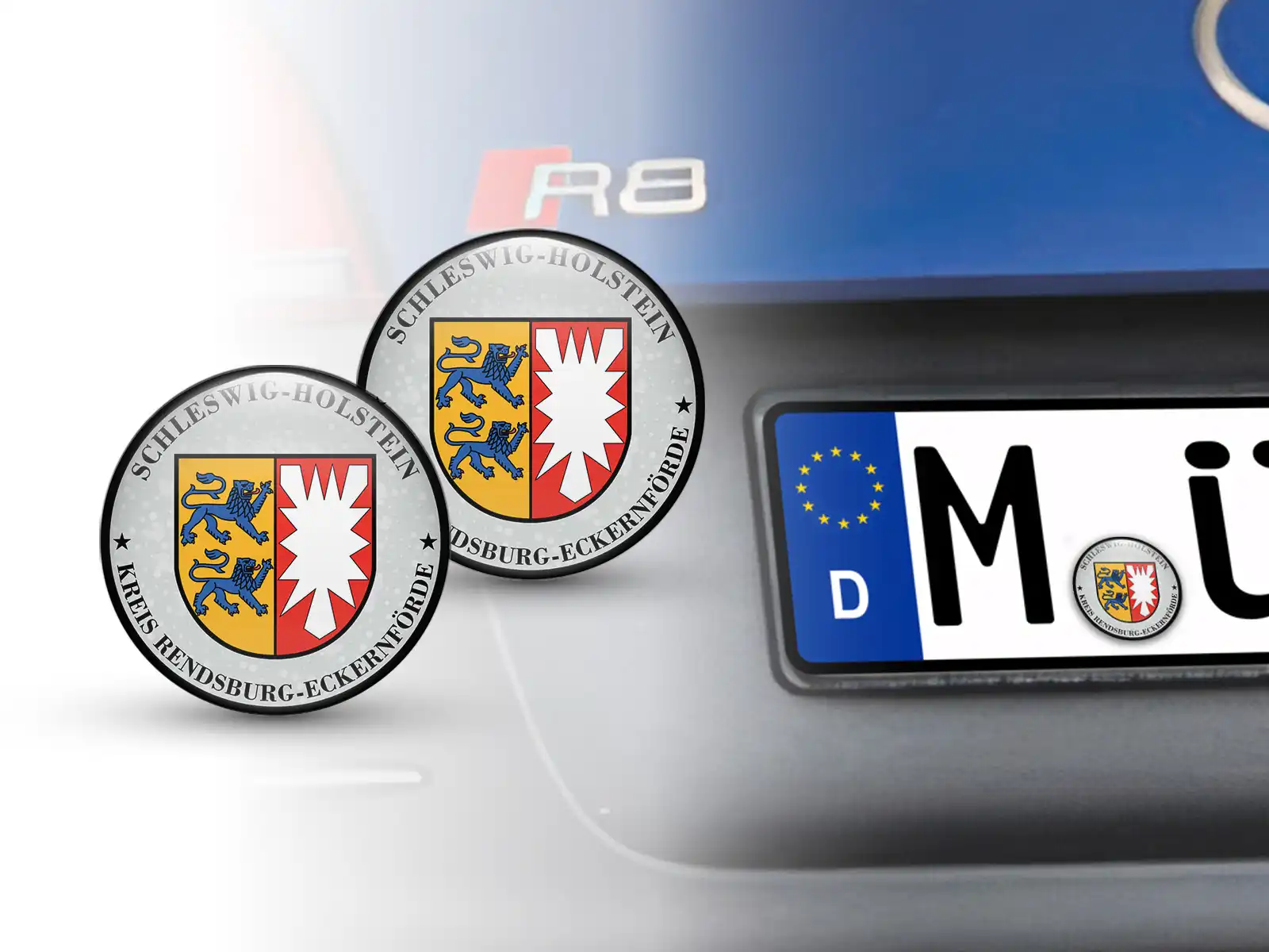 TUV Aufkleber Kreis Rendsburg-Eckernförde Nummernschild plakette